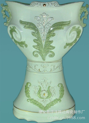 【廠家直銷陶瓷家居擺飾、園藝種植花盆 工藝陶瓷花盆 B005】?jī)r(jià)格,廠家,圖片,陶瓷工藝品,潮安縣浮洋騰達(dá)陶瓷制作廠-