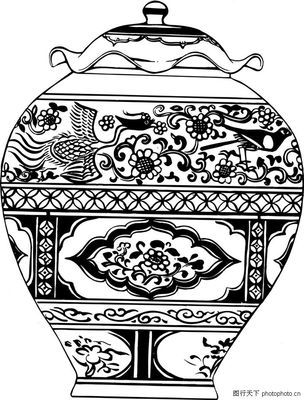 元明時(shí)代,中國(guó)古圖案,裝飾瓷器